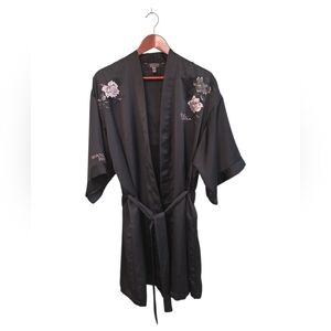 Victoria's Secret Shanghai 2017 Fashion Show Embroidered Robe BLACK Xs/s